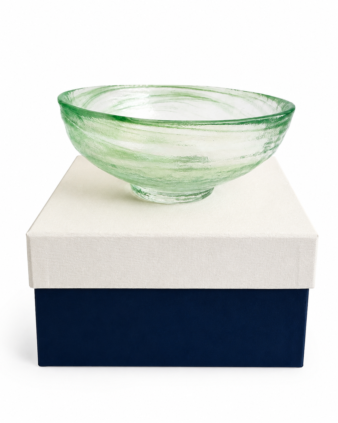 Green Uzukumo Matcha Bowl (Transparent Green Glass)